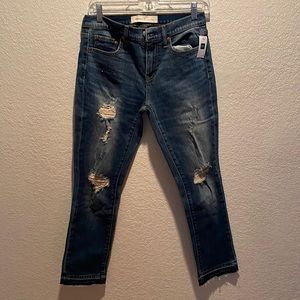 Galveston girlfriend blue jeans Sz 26 new with tag rip style